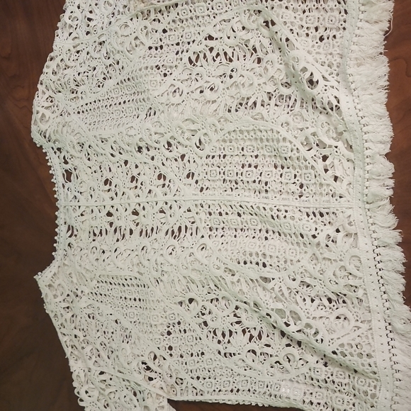 BARASCHI Anthropologie crochet white top - Picture 9 of 10